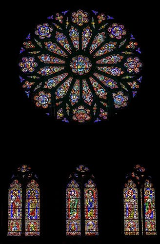 Rose window stained glass, Washington National Cathedral, Washington DC. Construction started 1907. Games and Sports Print